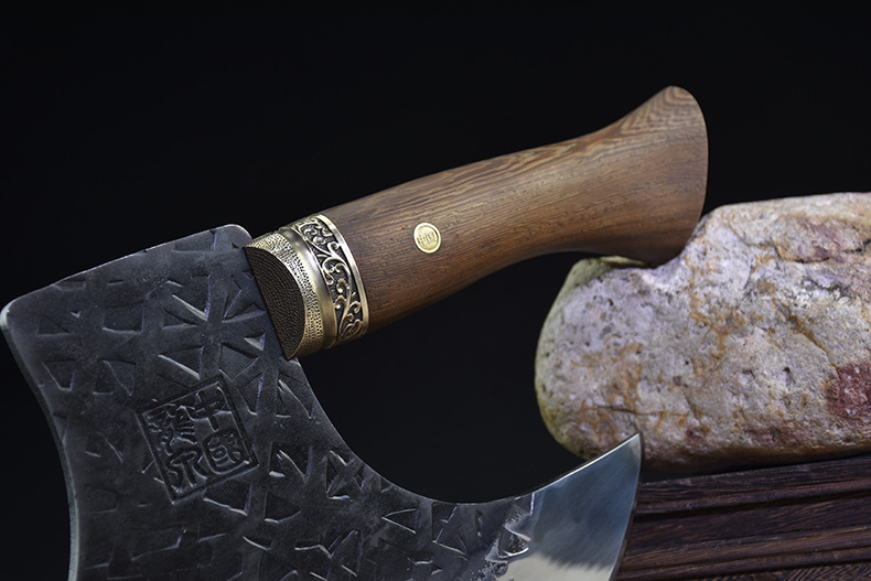 砍骨刀斧专用斩骨头刀纯手工锻打砍大骨头斧头鬼手作2斤重斧