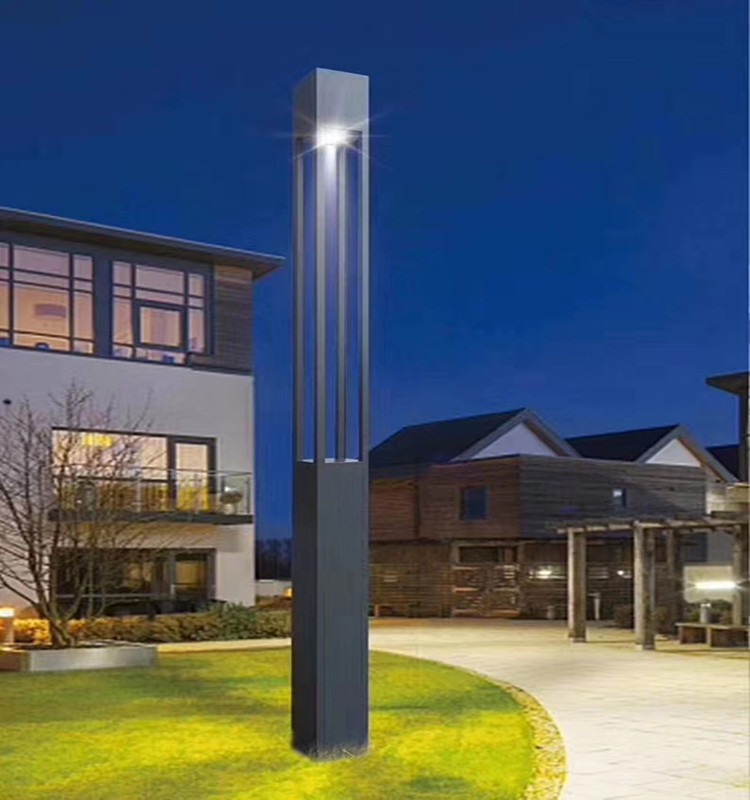 古镇路灯3米高庭院灯新款铝制方形7字led60w光源小区公园景观照明