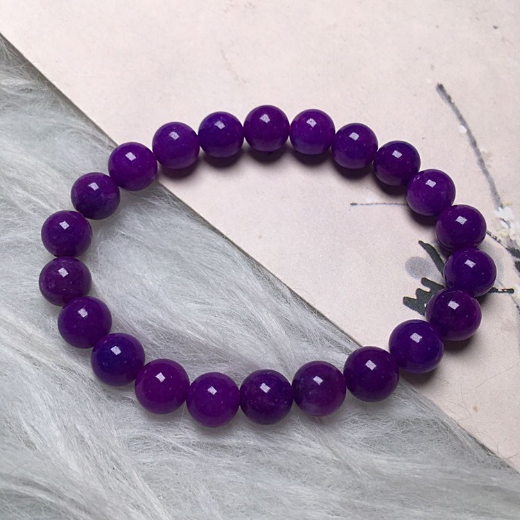 美萨水晶批发 二代舒俱来手链8mm 天然石英岩玉高温烤色