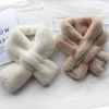 [Factory Wholesale]winter Plush Collar lady overlapping Korean Edition Two-sided thickening Mink like keep warm scarf