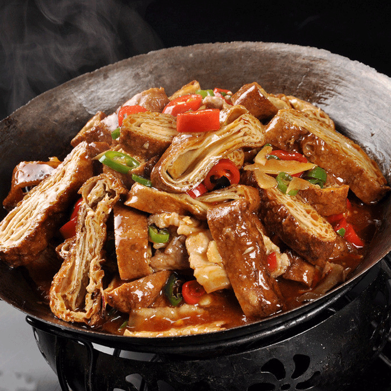 虎皮豹皮豆腐卤豆腐半成品豆制品湘菜酒店饭店私房菜特色美食食材