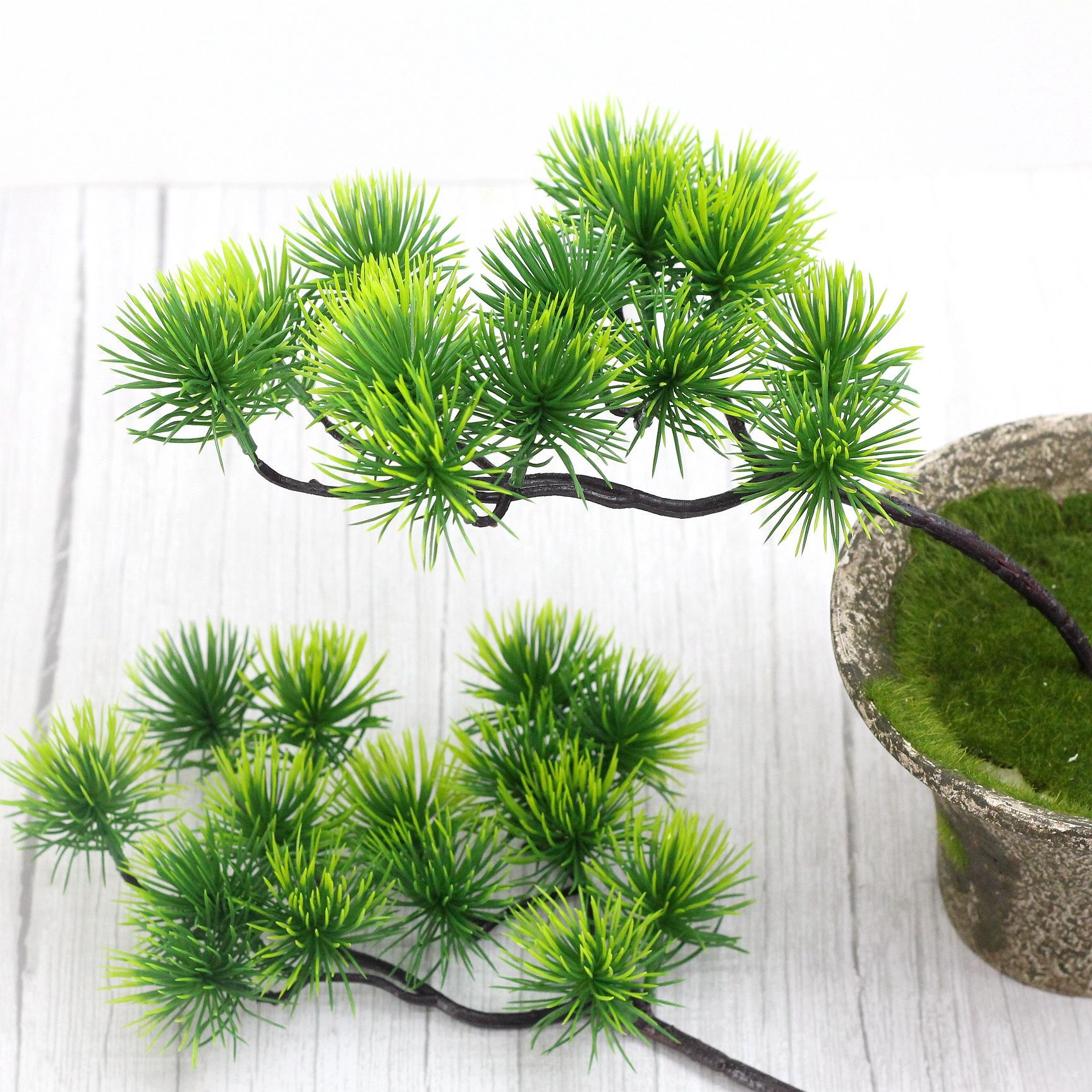 仿真植物落叶松松针美人松松树叶子假盆栽树枝装饰假花装饰