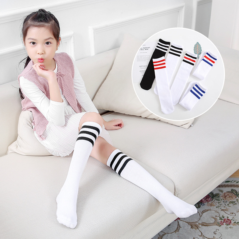 Children's Socks Tube Socks Girls' Stockings over-the-Knee Cotton Socks Student Thigh High Socks Boy Soccer Socks Sports Stockings