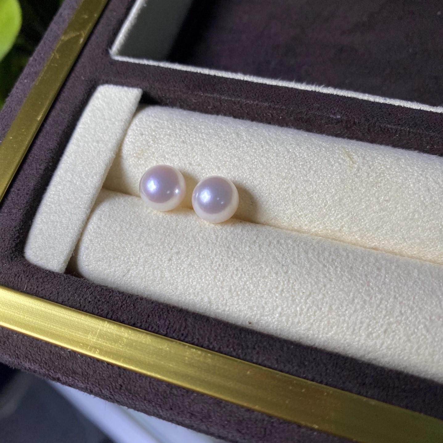 日本akoya 海水珍珠裸珠 亮光正圆无暇 白里透粉 diy项链