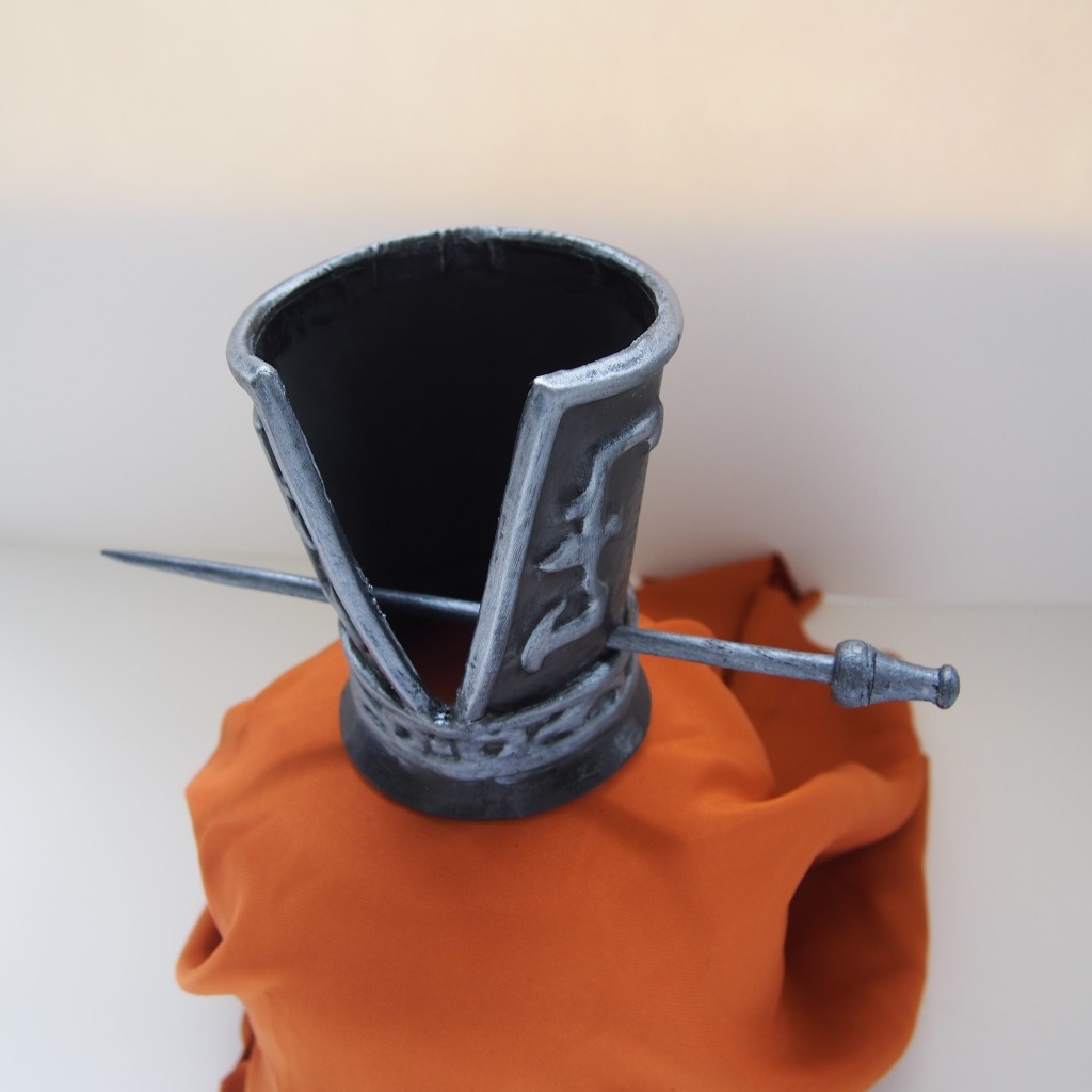 浮雕皮冠束发冠秦汉代束发冠魏晋南北朝束发冠浮雕皮质束发冠