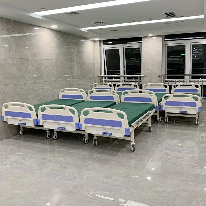 医院病房住院床 多功能双摇手动护理床 钢制病床厂家运家用瘫痪床