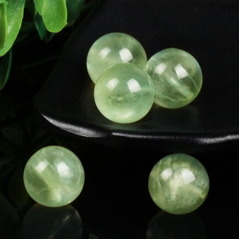 手串手链圆珠配件水晶葡萄天然绿色女珠冰种饰品石散diy串珠多宝