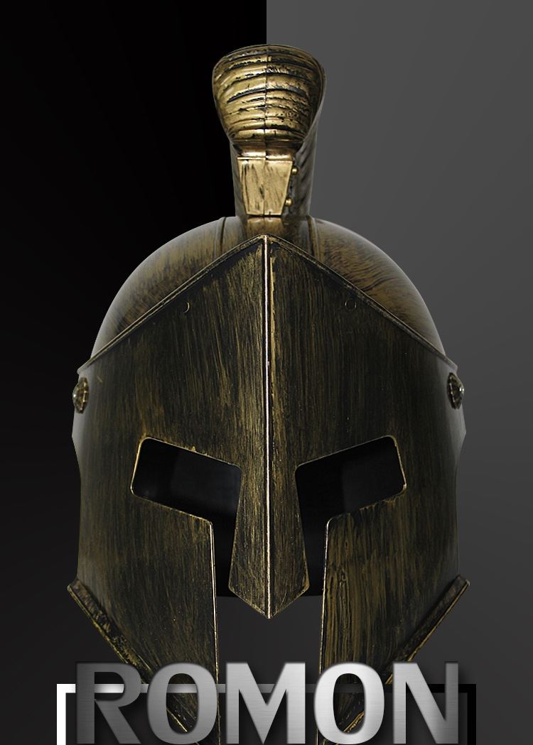 斯巴达勇士骑士cosplay帽 万圣节聚会表演战国将军维京道具头盔