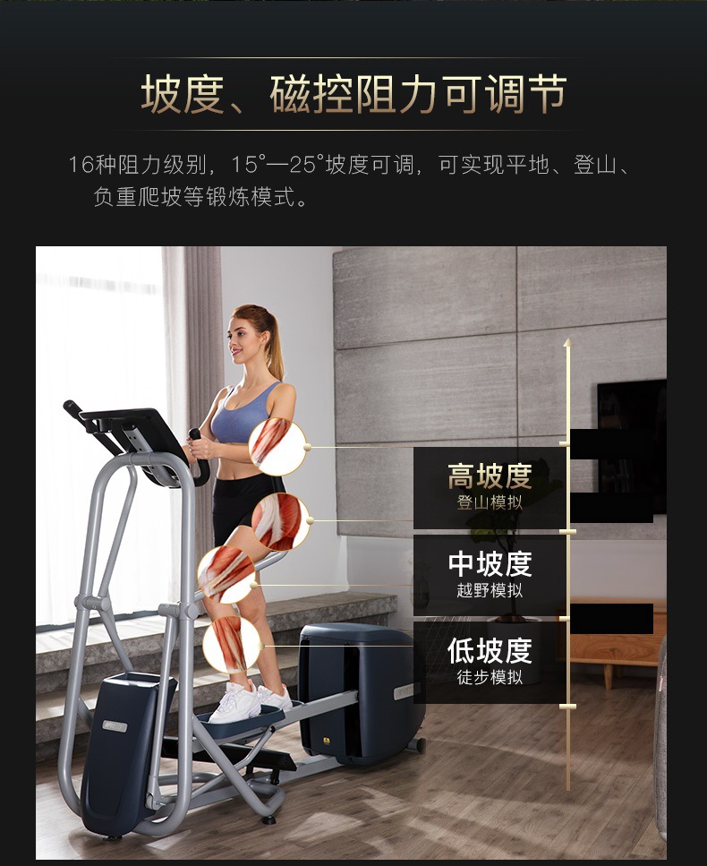 25家用椭圆机静音磁控踏步健身器材