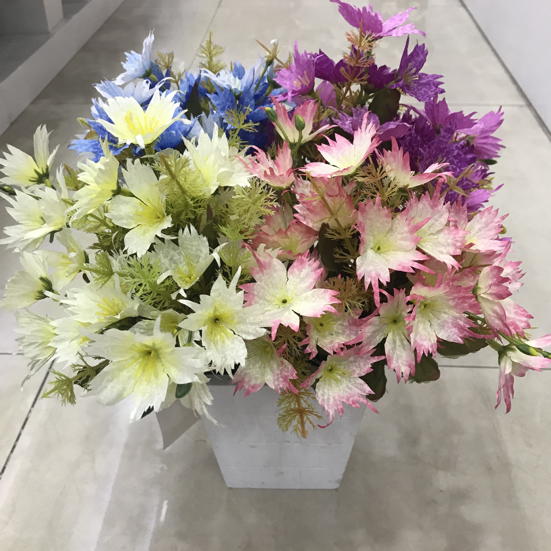 欧式仿真5叉洋兰手工永生花绢花仿真假花 装饰家居餐桌摆放花插花