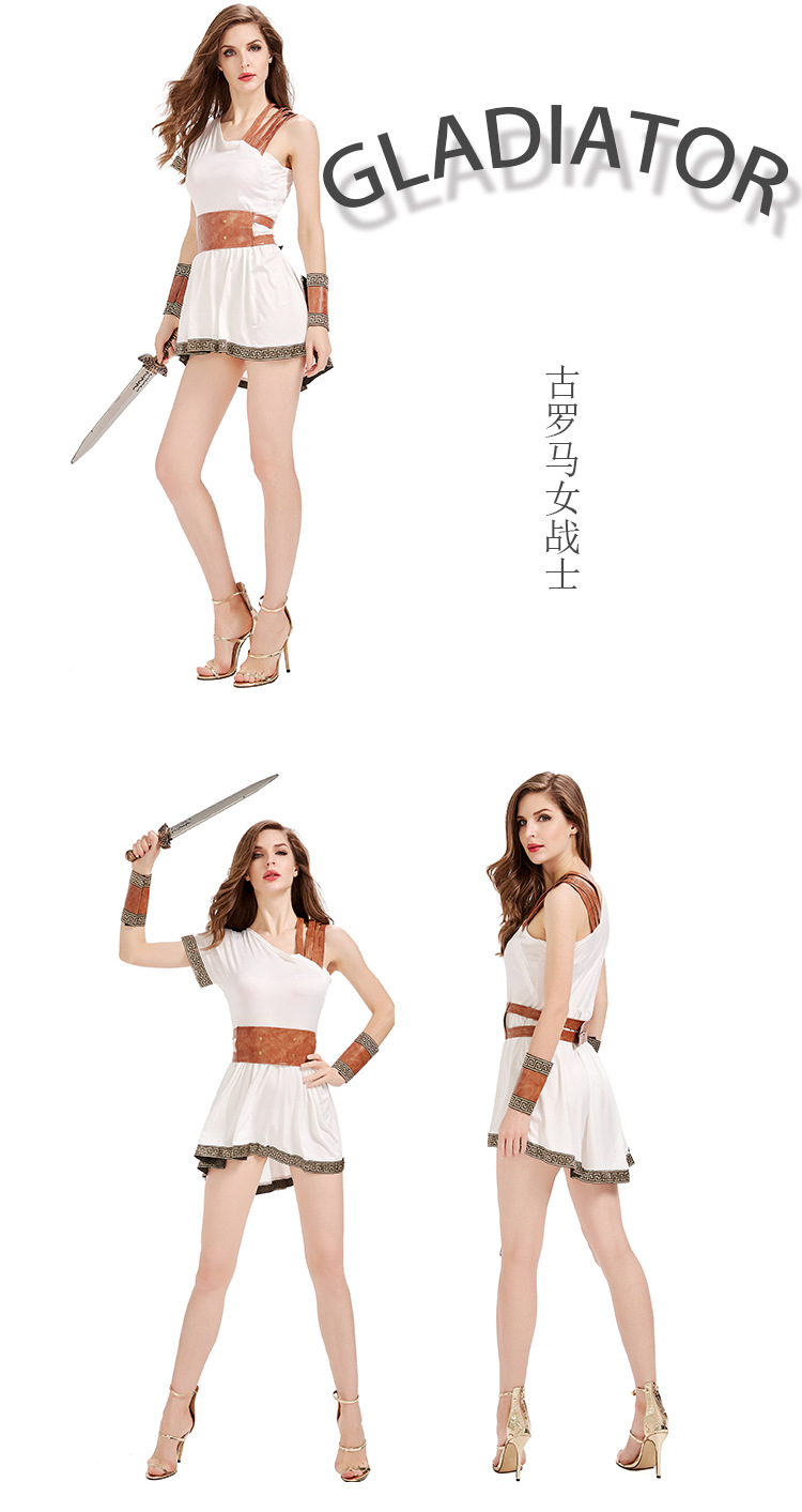 古罗马斗兽场女角斗士 神话战争女神斯巴达勇士 古代战争士兵服装