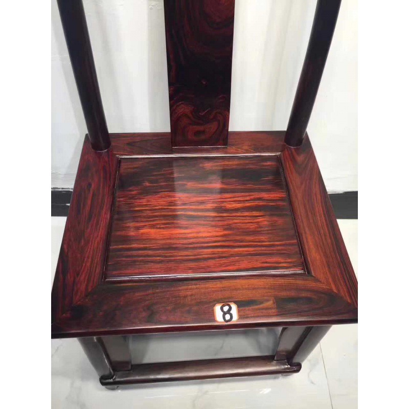 老挝红酸枝花枝巴里黄檀微凹黄檀小官帽椅儿童椅换鞋凳休闲椅