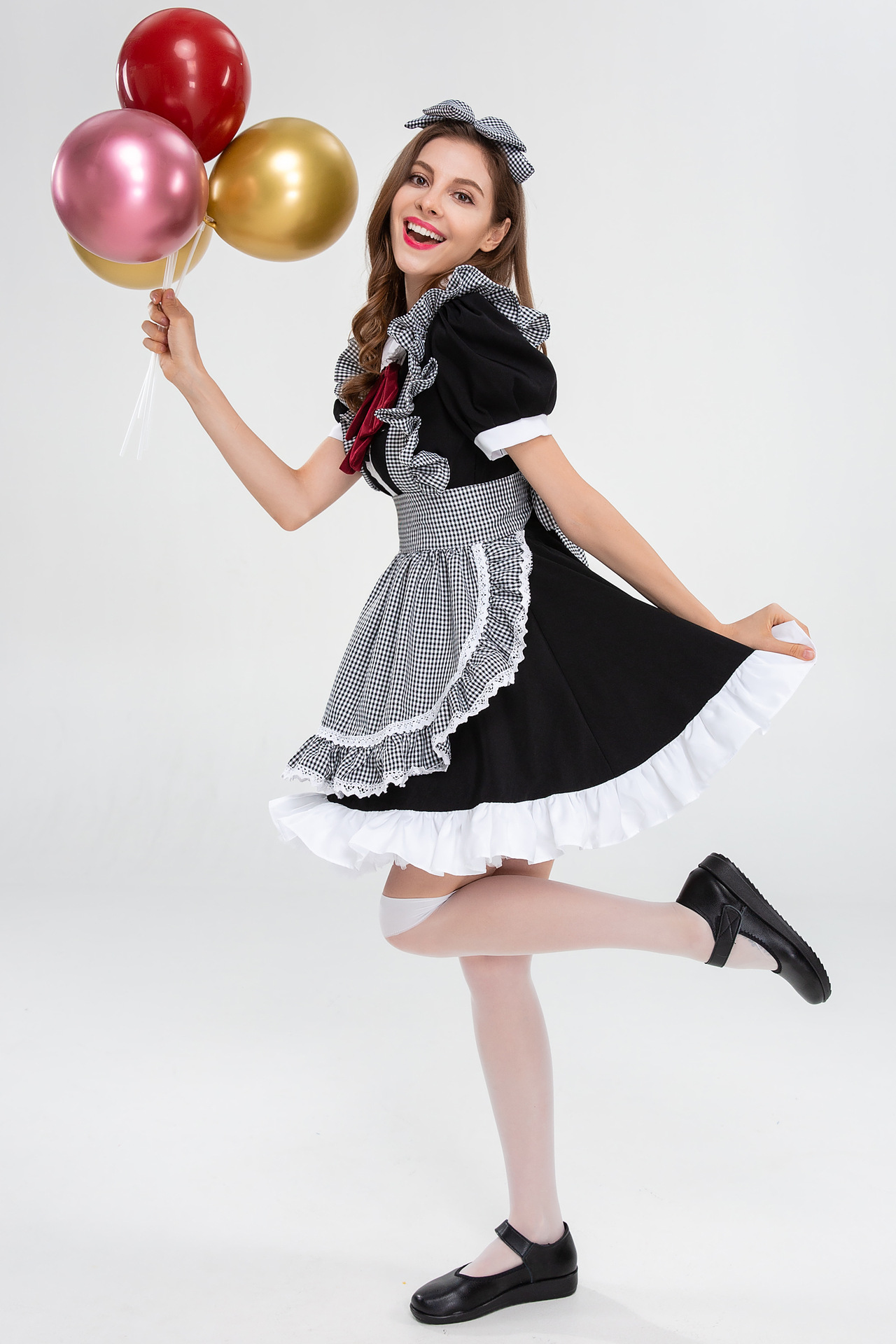 cosplay女仆演出服 法式连衣裙 可爱女仆萝莉装咖啡店餐厅工作服