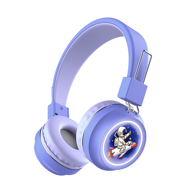 儿童耳机头戴式耳机儿童保护耳机图案定制儿童耳机led夜灯