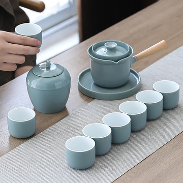 德化陶瓷茶具套装家用中式功夫茶礼盒装商务办公创意礼品logo