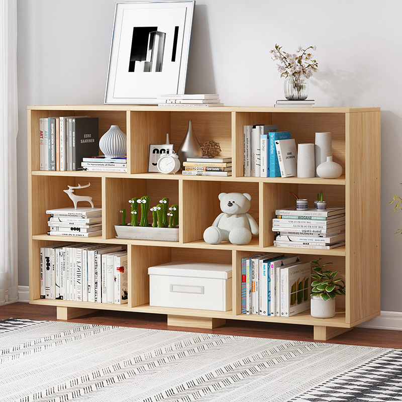 书架落地北欧风隔断书柜多功能客厅多层置物架简约家用学生收纳架