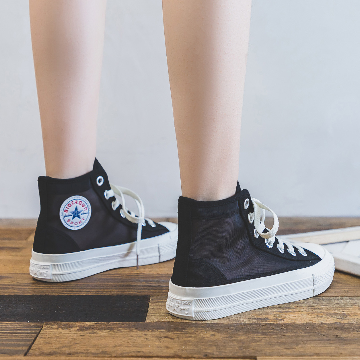 帆布鞋女夏天高帮