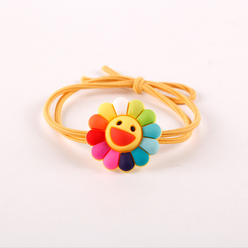 韩国可爱笑脸太阳花头绳发夹儿童头发皮筋发绳头饰发卡夹子发饰