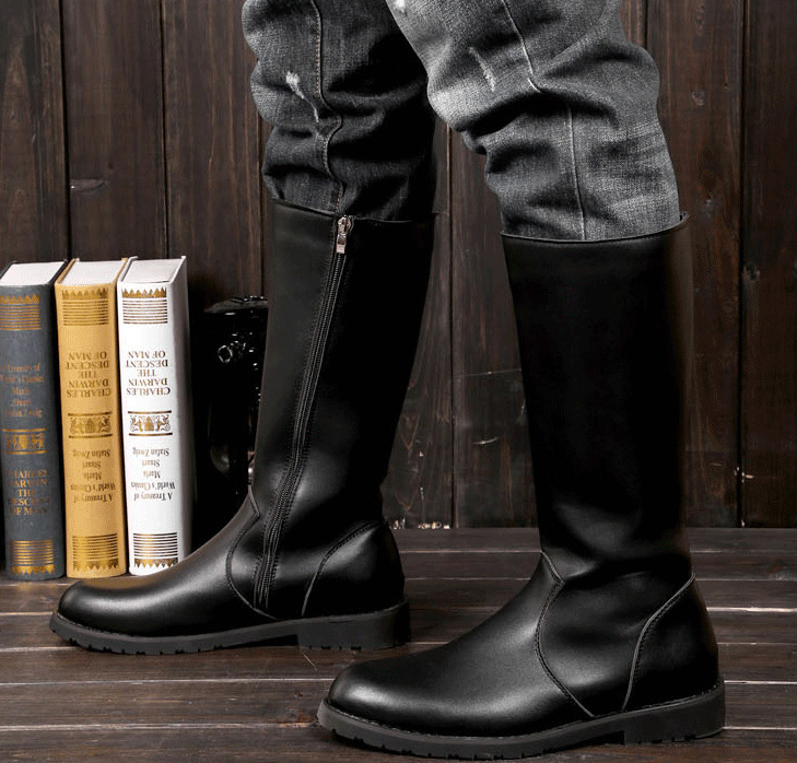 新款大阅兵长筒马靴仪仗队高筒军靴骑马靴男女舞台表演演出军官靴