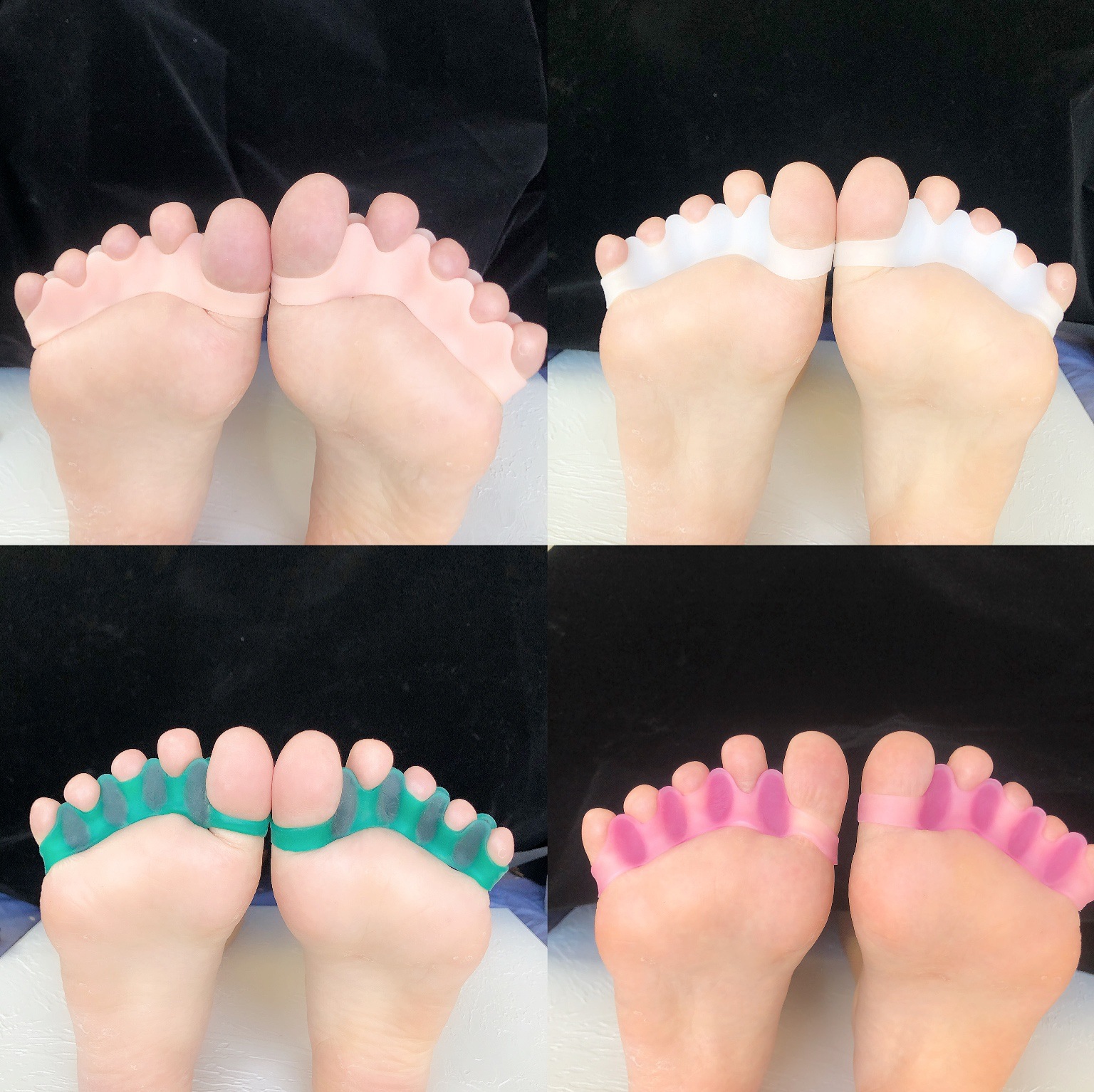 五孔分趾器硅胶脚趾外翻矫正器夹脚矫正脚趾男女五趾器