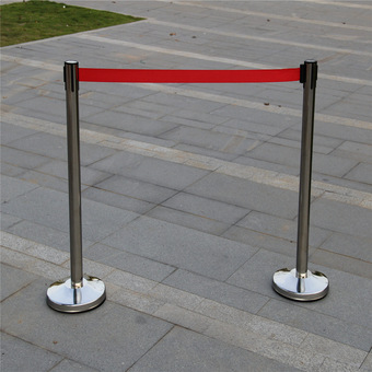 工厂批发2米红色伸缩排队围栏不锈钢隔离栏 一米线活动围栏