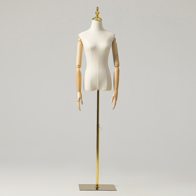 服装店模特道具女全身金色展示架女装橱窗半身假人韩版衣服模特架