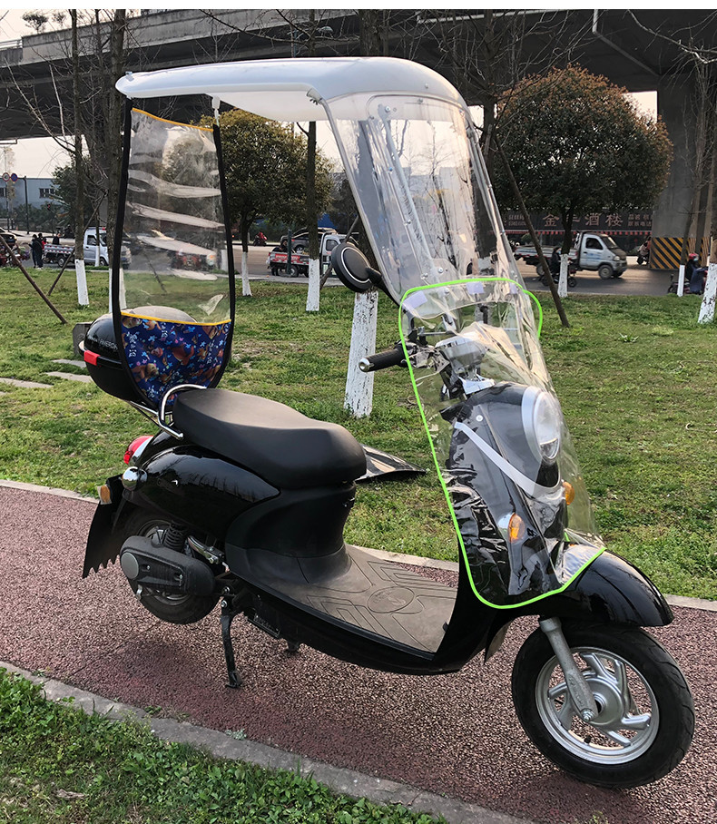 7字雨棚小型特长加厚双人电动电瓶车摩托车电车挡风罩遮雨蓬遮阳