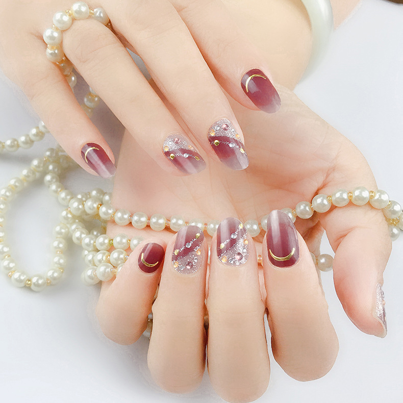 正祥二代美甲贴纸3d钻甲贴ins外贸仿钻指甲贴韩版美甲贴一件代发