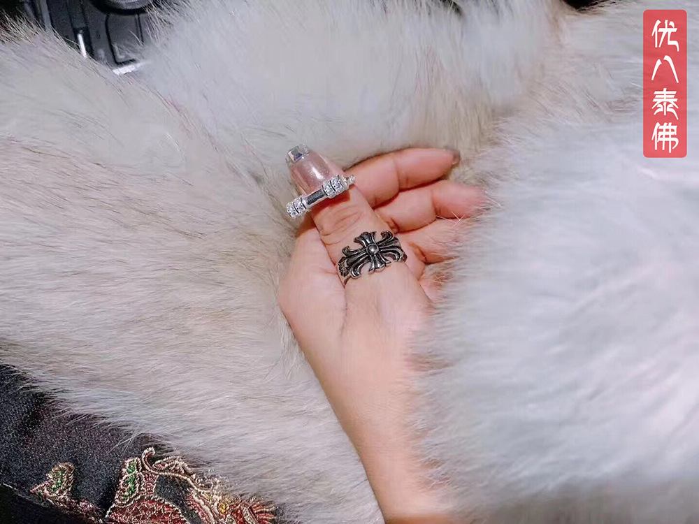 泰国原庙佛牌 阿赞白矿人缘鸟法戒 纯银戒指招桃花姻缘助事业招财