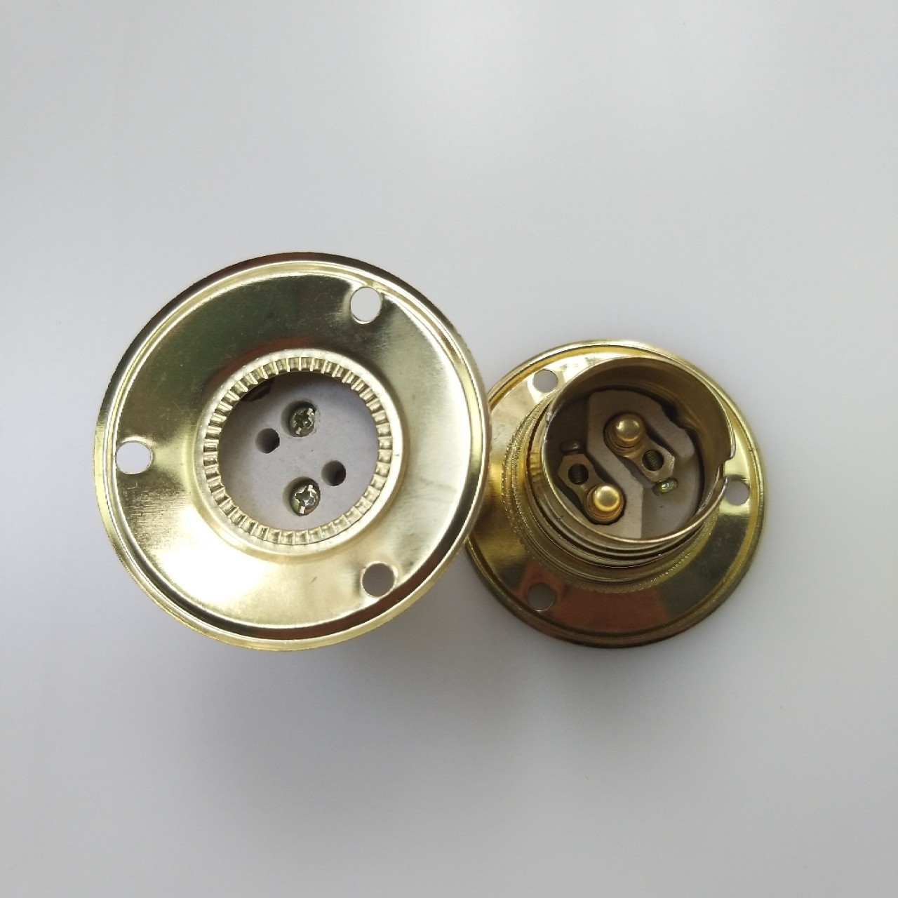 卡口b22灯座平装固定型船用灯头平灯座