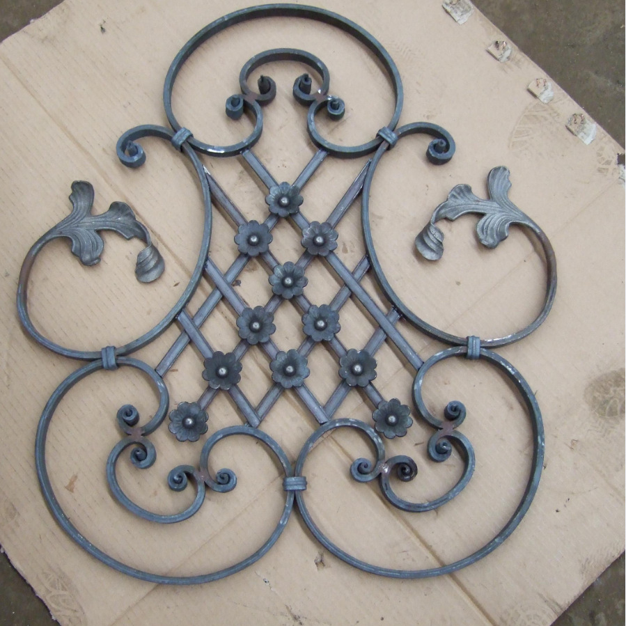 河北外贸厂家锻造铁艺配件大门围栏c型s型铁花锻铁装饰配件