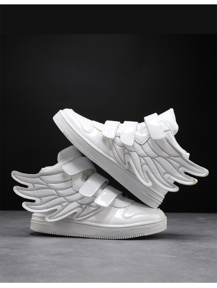带翅膀儿童运动鞋白色男童鞋子2020春款潮鞋女童小白鞋中大童