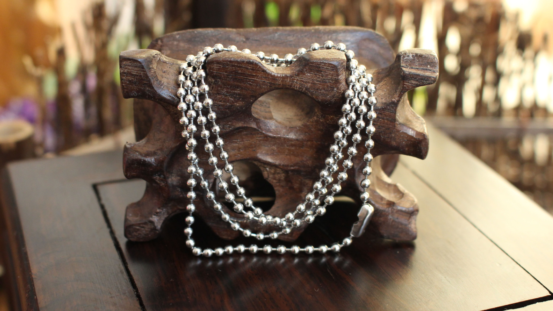 钛钢圆珠链子 60厘米周长 2.4毫米粗