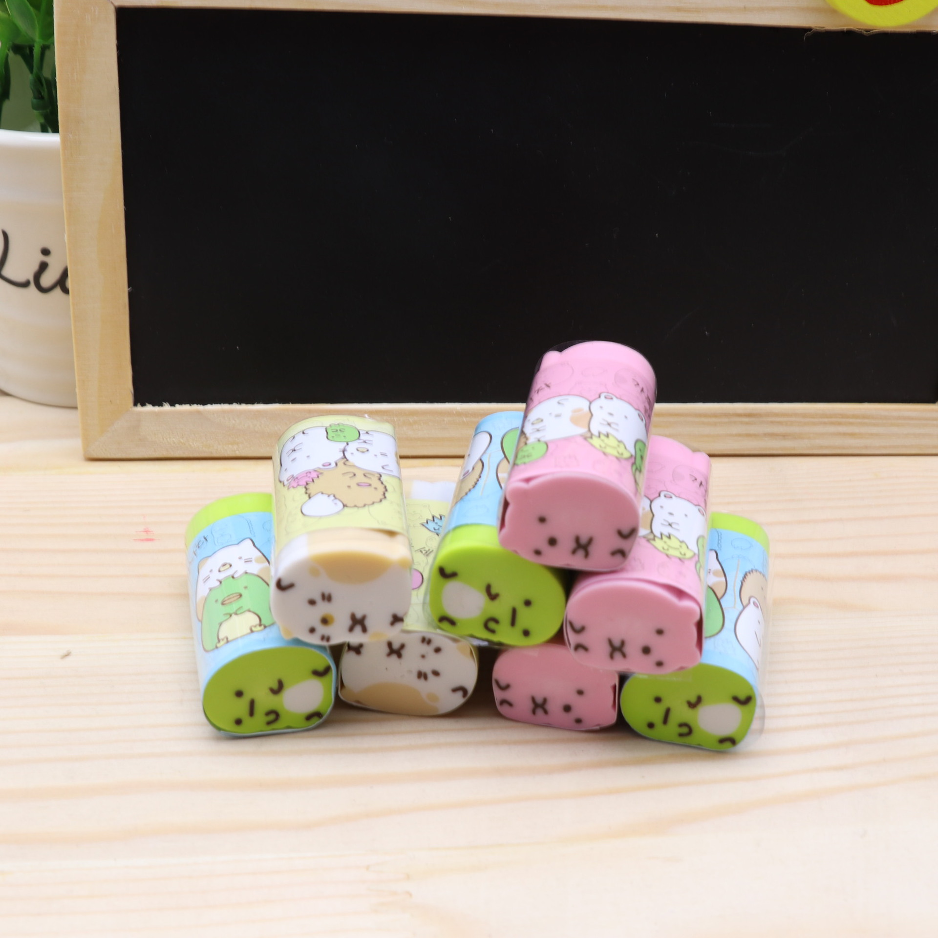 团子家族生物橡皮擦可爱美术橡皮擦学生创意2b橡皮擦角落大块橡皮