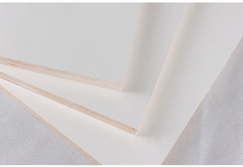 z18厘暖白小浮雕生态板多层板免漆板三聚氰胺基板e0环保厂家直销