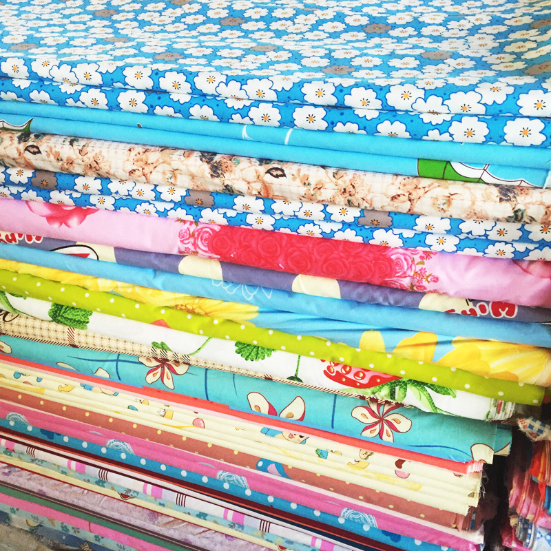 纯棉大布头特价活性印花全棉床单布被套棉布布料斜纹宽幅宝宝面料