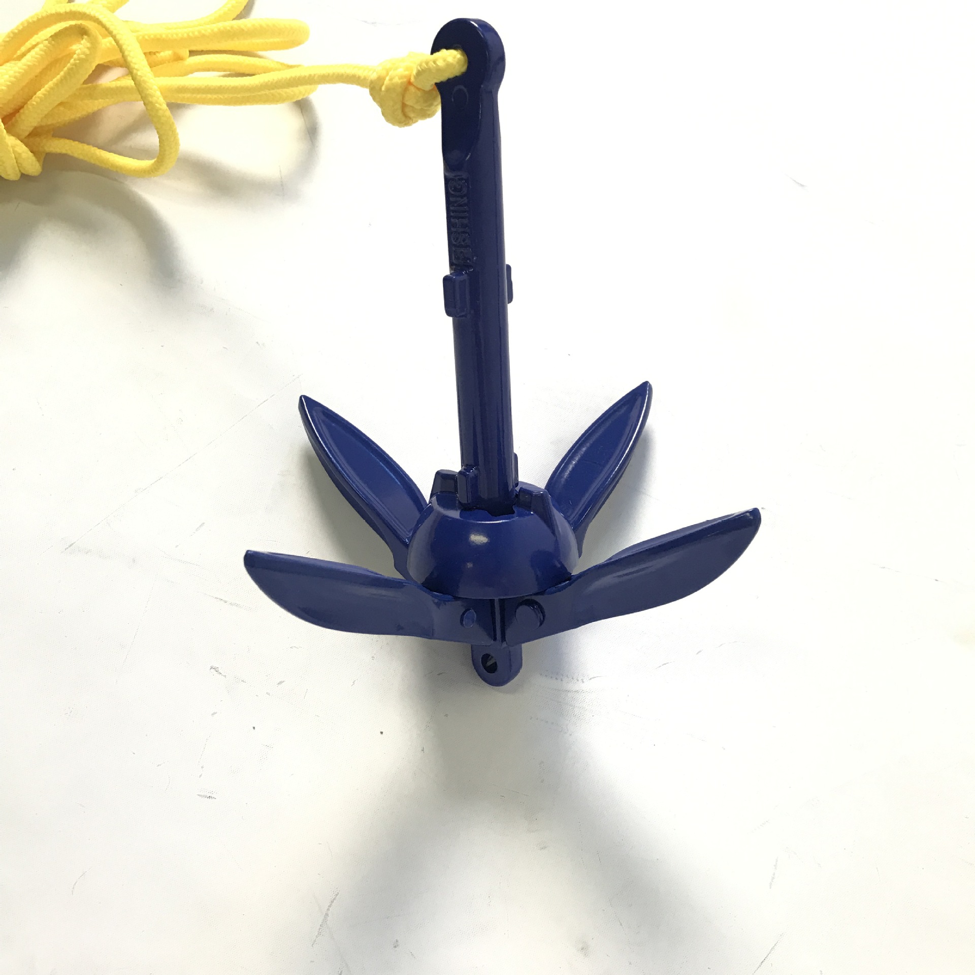 铝锚船锚折叠伞锚伞形锚钓鱼船小船用锚皮划艇锚游艇锚 蓝色
