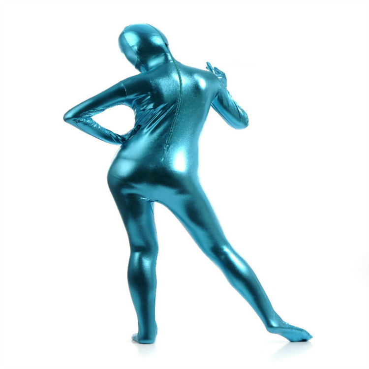 全包涂胶紧身衣女式胶衣全身zentai舞台表演服亚马逊服装