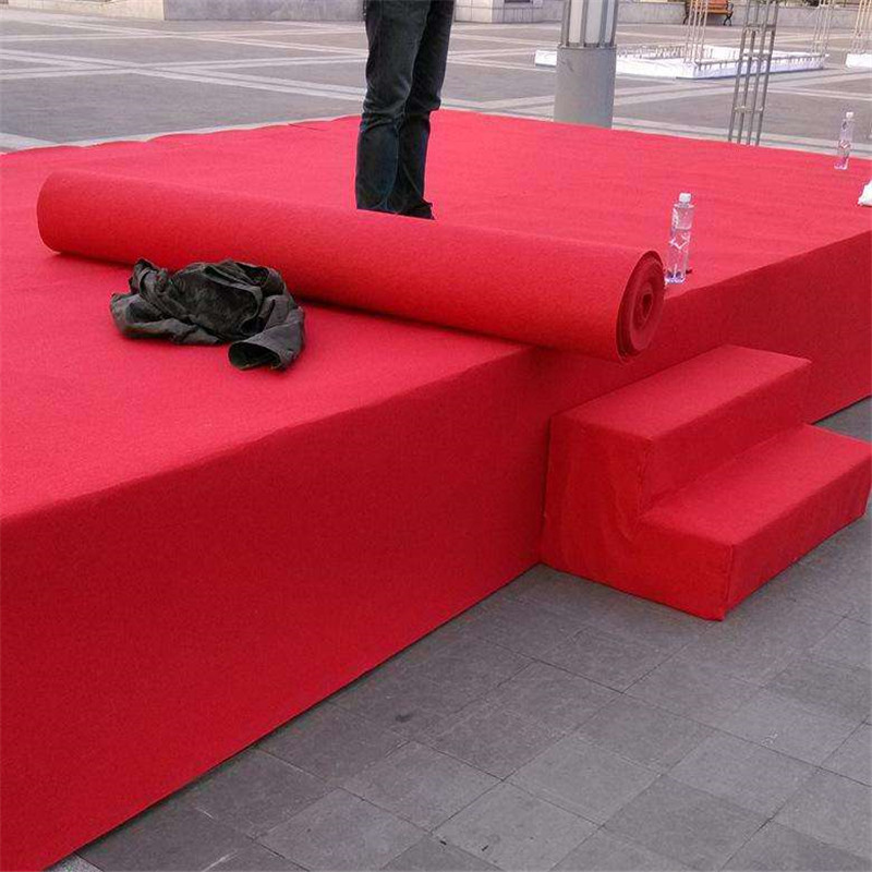 婚庆现场红地毯展会展览舞台一次性防滑地毯森林系绿色满铺地毯