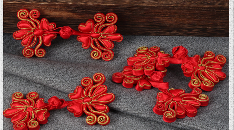 盘扣扣子新娘秀禾服中式礼服婚纱嫁衣旗袍盘扣中国风复古手工布扣