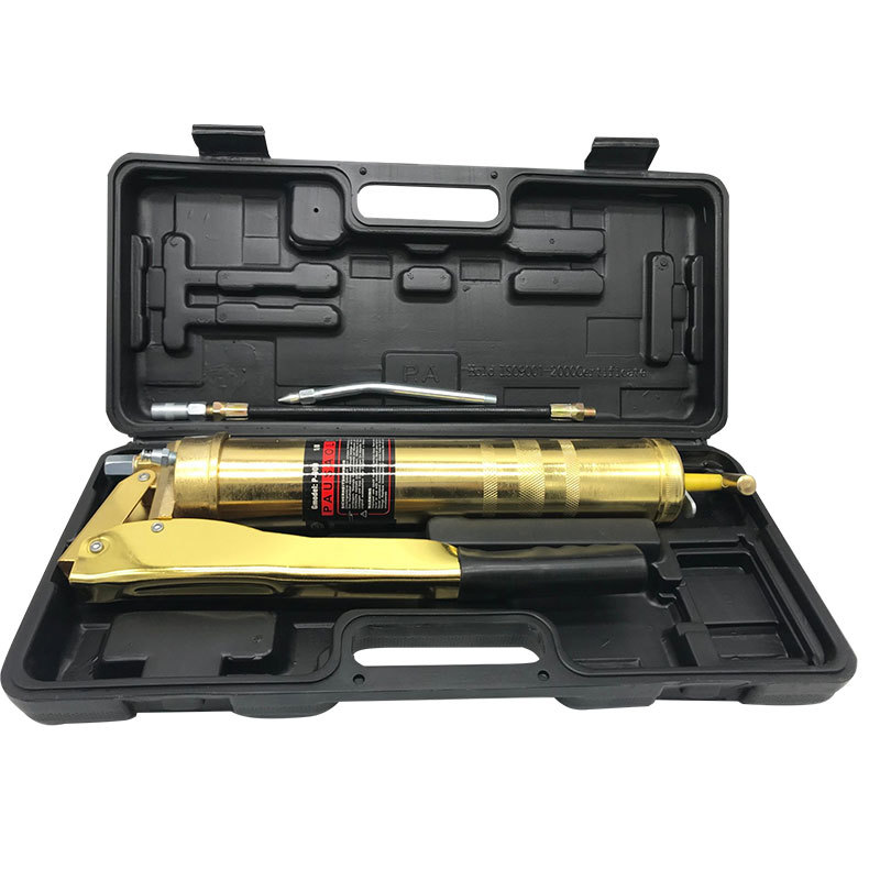 手动黄油枪600cc自排气透明拉杆双压杆挖掘机高压注油器厂家批发