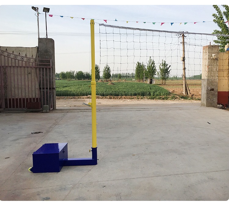 三用网柱多功能移动式排球架气排球柱可调升降沙滩排球柱埋地