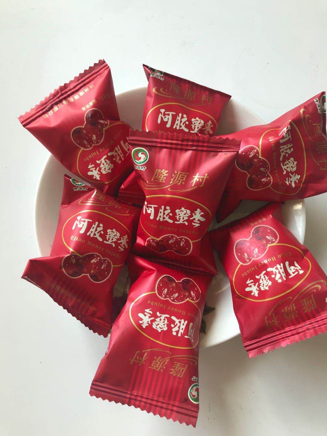 厂家批发隆源村阿胶枣500g 无核蜜枣独立小包装包粽子 阿胶枣