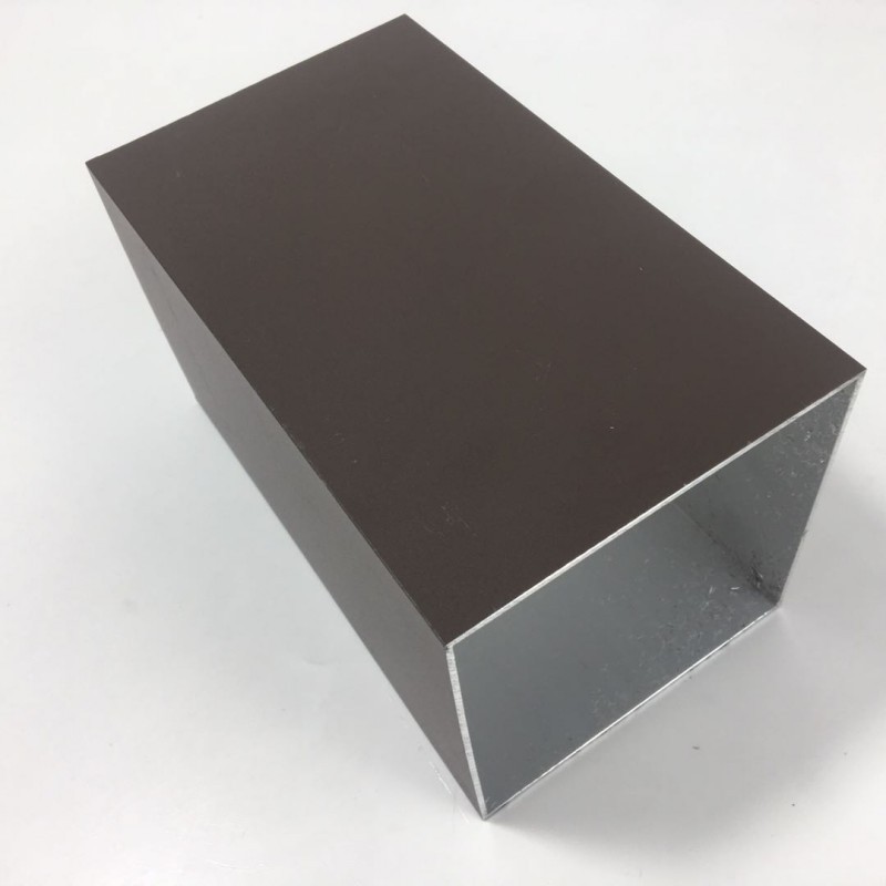 佛山现货喷涂咖啡色方管宽300mm高300mm壁厚4.5mm铝合金铝型材