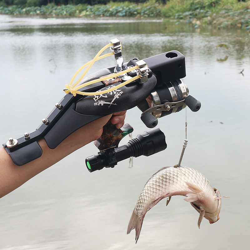 弓套装弹弓激光红外线瞄准弹弓渔轮射鱼器弹精准运动镖鱼护手镖