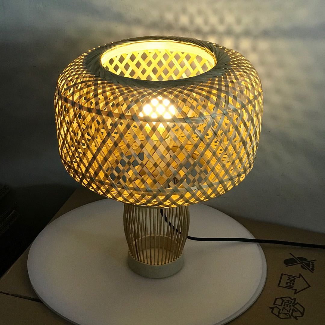 创意餐厅饭店火锅店咖啡厅竹灯笼吊灯手工编织竹篾灯笼台灯民宿灯