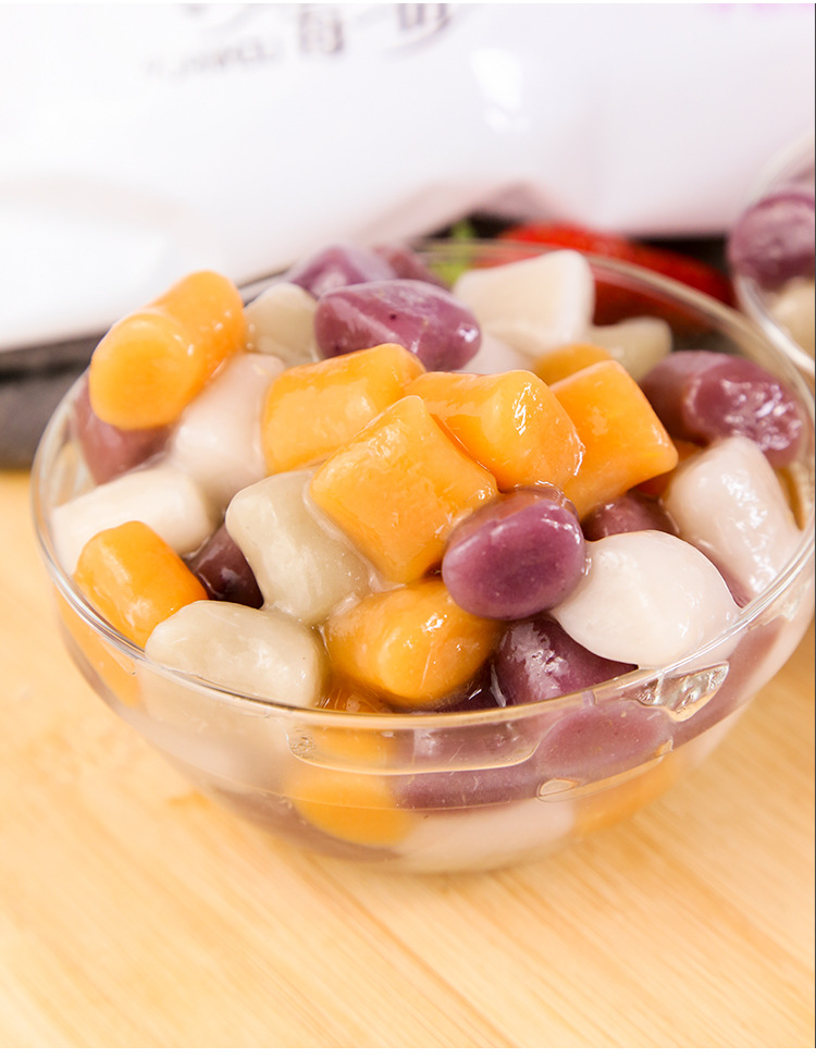 源口多彩大芋圆鲜芋圆手工芋圆紫薯地瓜混合烧仙草奶茶甜品用500g