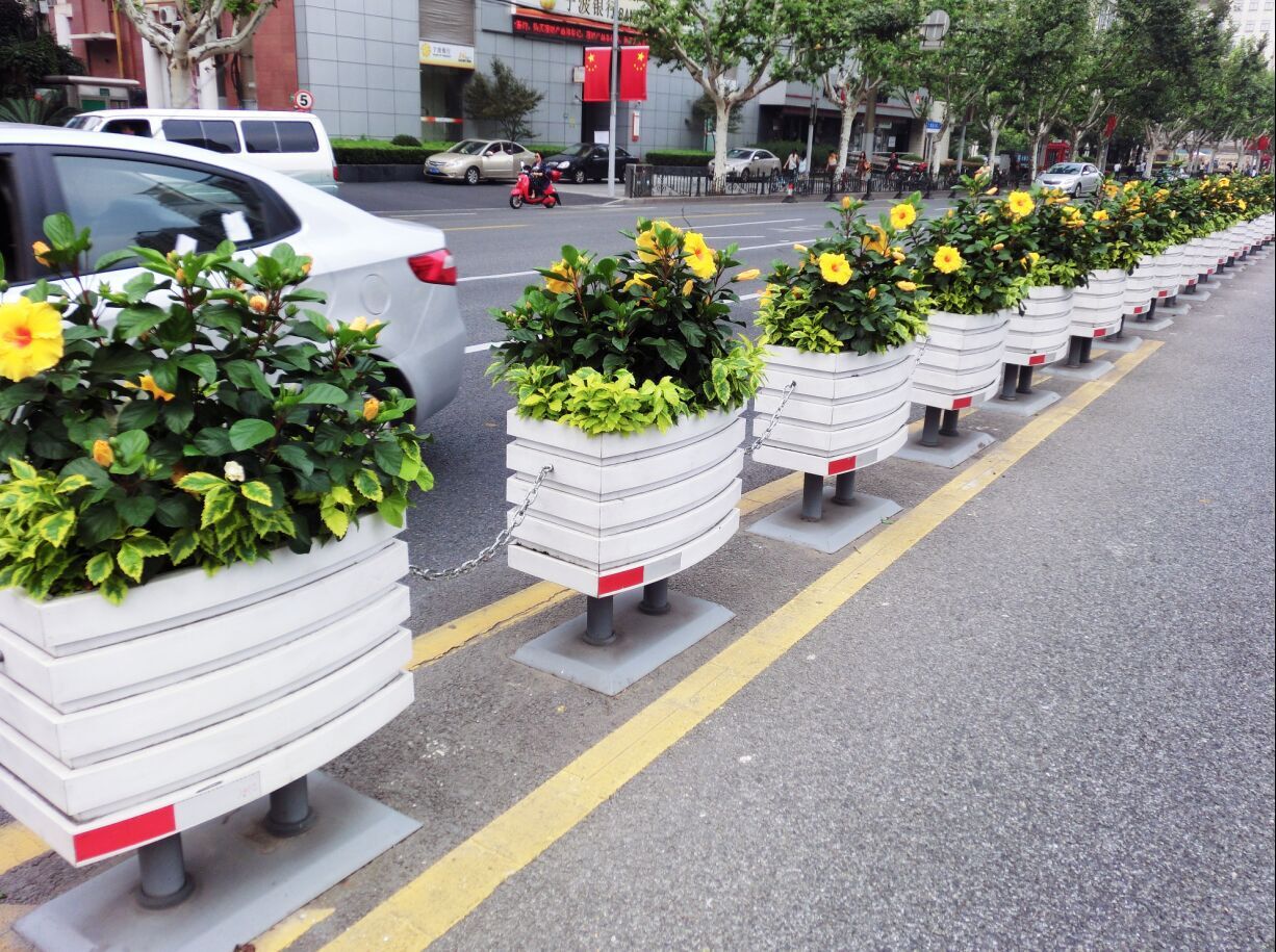 pvc不锈钢铝合金包边花箱 道路隔离种植槽组合户外花槽市政园林