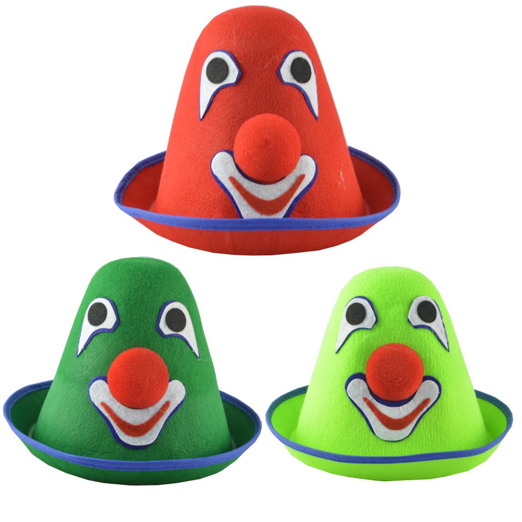 万圣节聚会狂欢表演头饰小丑帽子化妆舞会表演出生日派对搞笑高帽