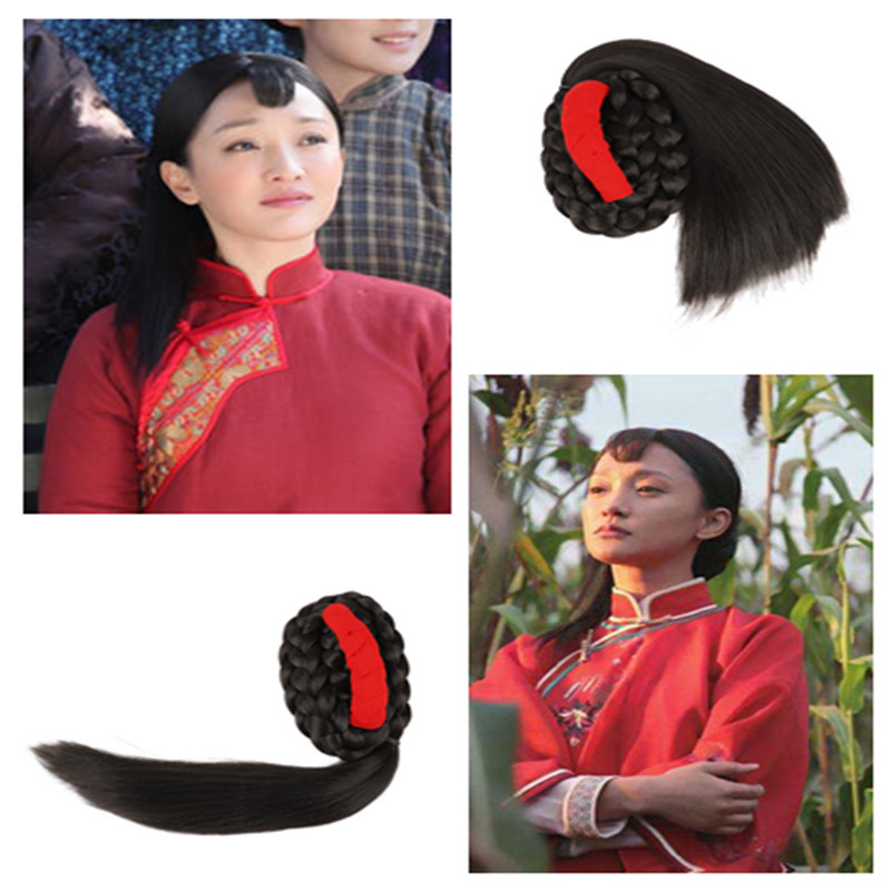 古装假发发髻 红高粱九儿同款发髻 舞台表演cos古装发髻